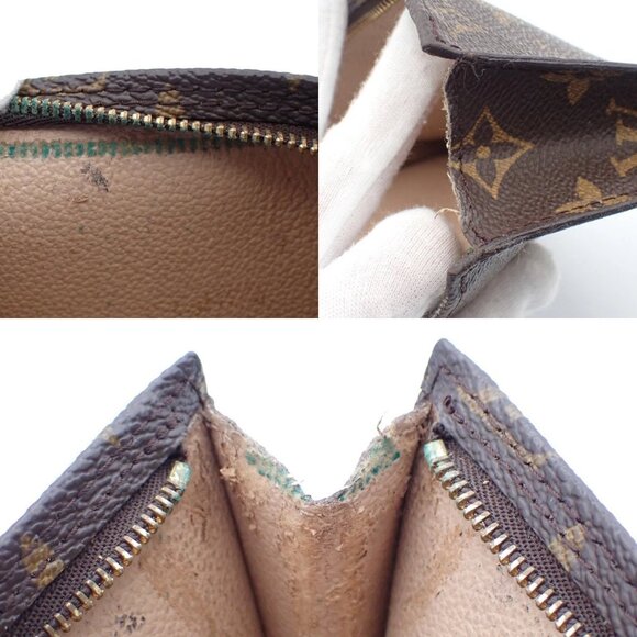 LOUIS VUITTON Logo BUCKET GM Pouch Bag Monogram Leather Brown France 04AA007 - Picture 13 of 14